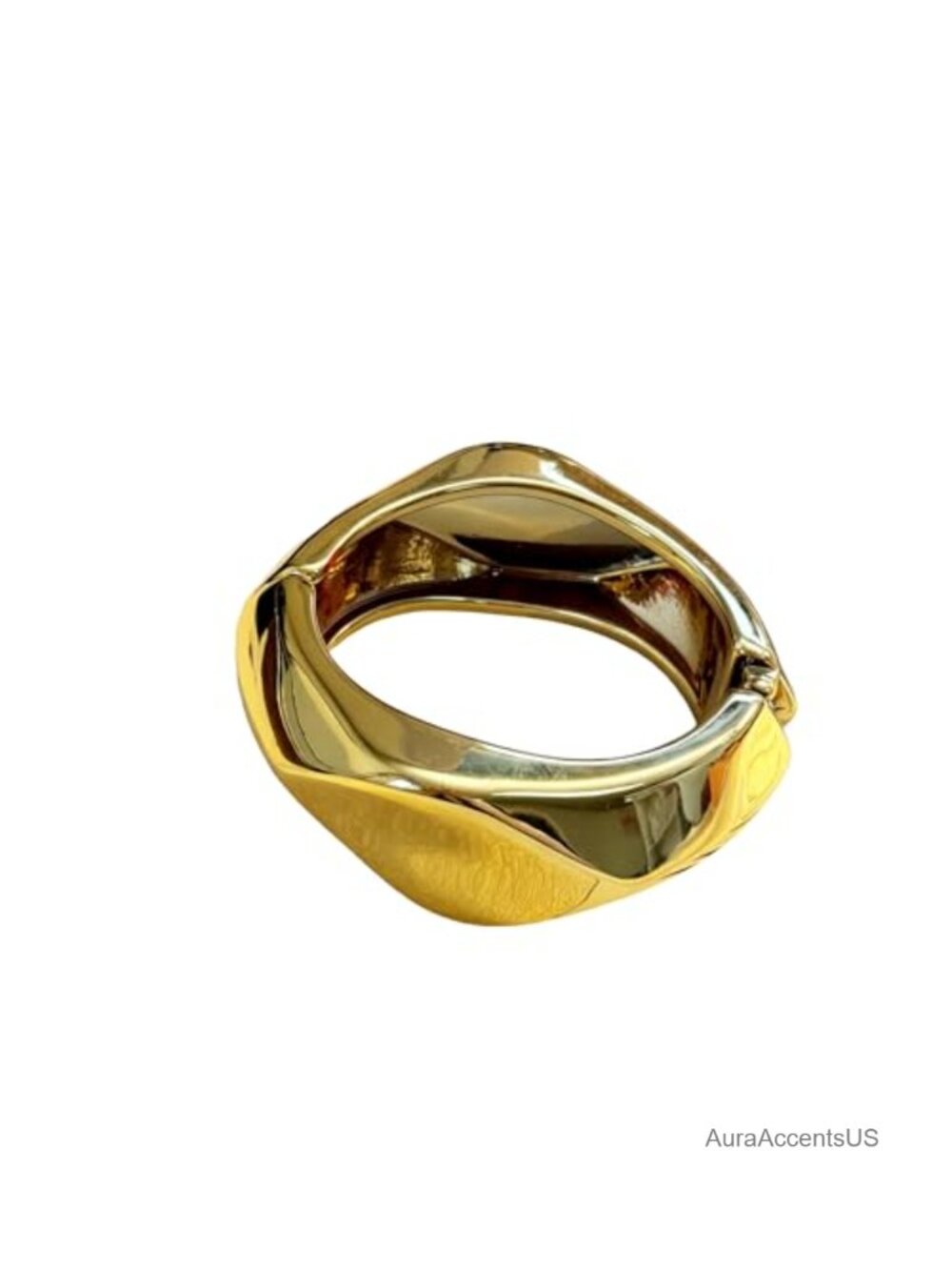 Chunky Irregular Geometric Open Cuff Bangle Bracelet Resin Hinged Statement